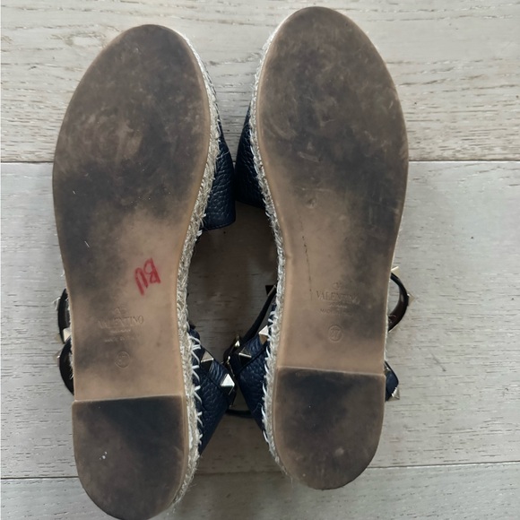 Valentino Garavani Espadrille Flats 37 blue rock stud - Picture 7 of 10